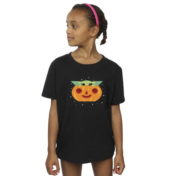 Star Wars Girls The Mandalorian Grogu Pumpkin Cotton T-Shirt