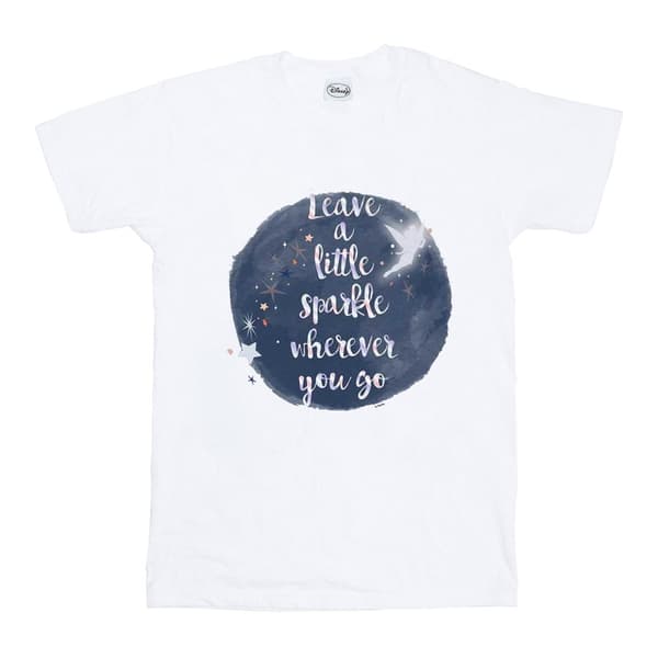 Disney T-shirt i bomull för flickor - Tingeling A Little Sparkle White 9-11 Years