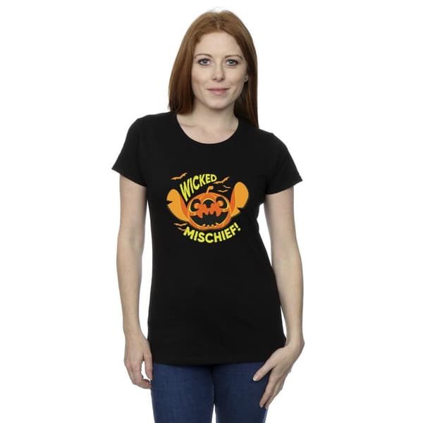 Disney Womens/Ladies Lilo And Stitch Wicked Mischief Cotton T-Shirt