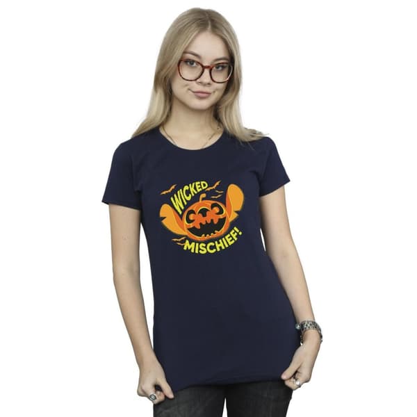 Disney Womens/Ladies Lilo And Stitch Wicked Mischief Cotton T-Shirt
