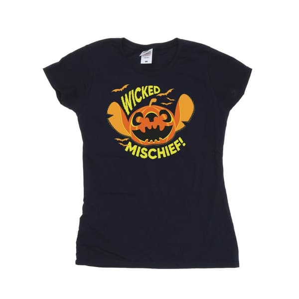 Disney Womens/Ladies Lilo And Stitch Wicked Mischief Cotton T-Shirt