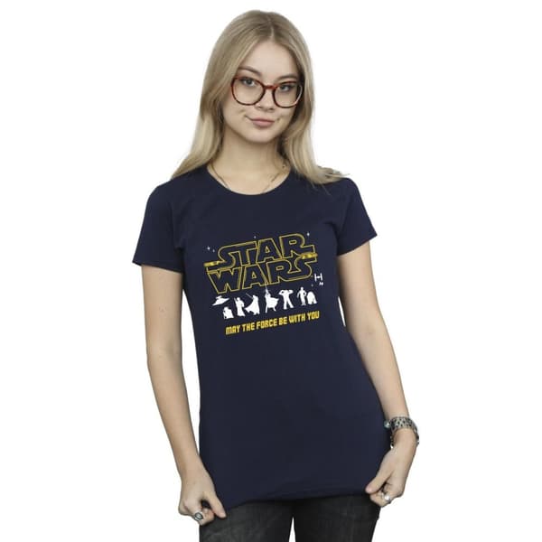 Star Wars Womens/Ladies Silhouettes Force Cotton T-Shirt