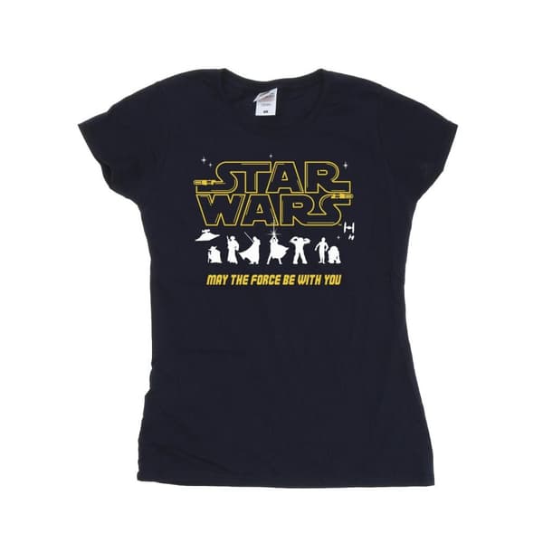 Star Wars Womens/Ladies Silhouettes Force Cotton T-Shirt