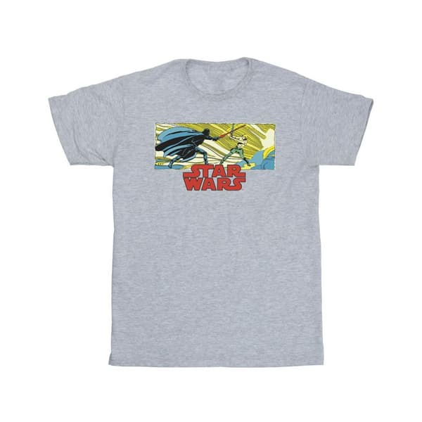 Star Wars Girls Comic Strip Luke And Vader Cotton T-Shirt
