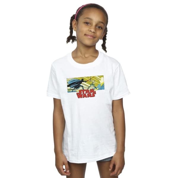 Star Wars Girls Comic Strip Luke And Vader Cotton T-Shirt