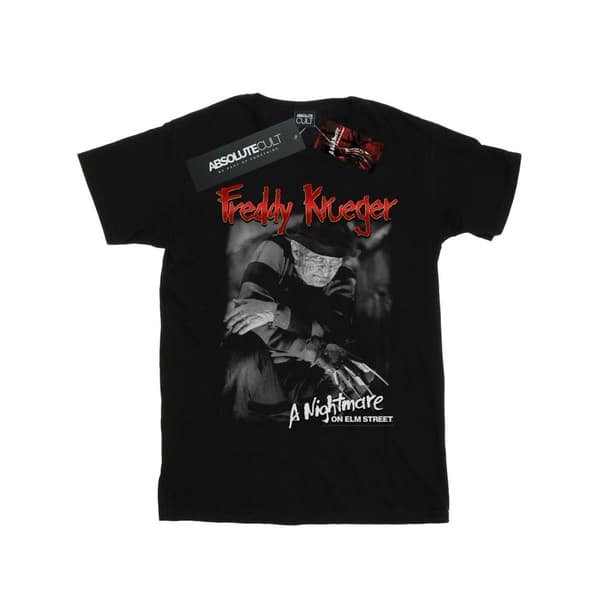 A Nightmare On Elm Street Mens Freddy svartvit foto-T-shirt