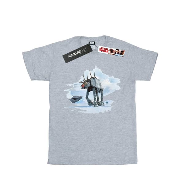 Star Wars Womens/Ladies Christmas AT-AT Reindeer Cotton Boyfriend T-Shirt
