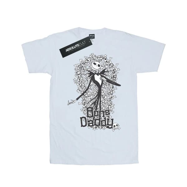 Disney Nightmare Before Christmas Bone Daddy - Pojkvänströja i bomull för damer/damer White S