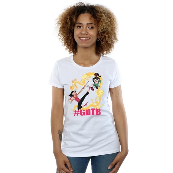 Disney Wreck It Ralph Mulan och Vanellope - bomulls-T-shirt för damer/kvinnor