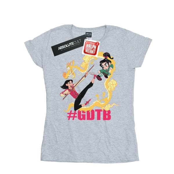 Disney Wreck It Ralph Mulan och Vanellope - bomulls-T-shirt för damer/kvinnor