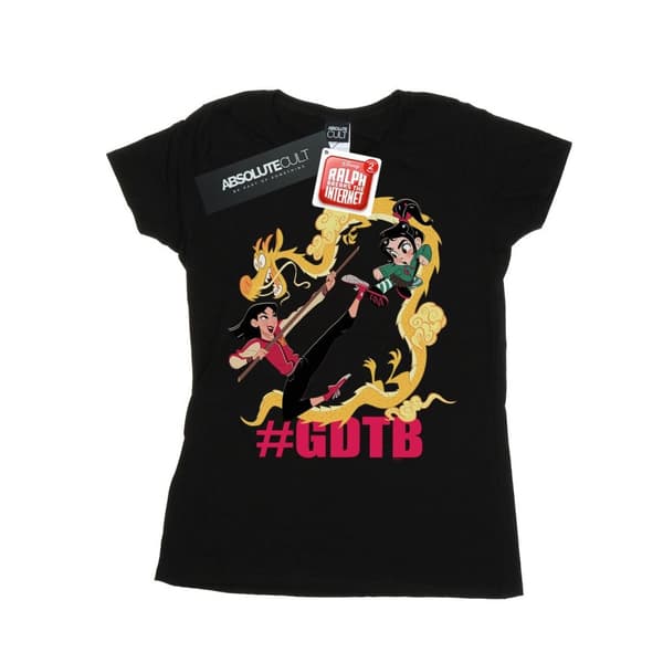 Disney Wreck It Ralph Mulan och Vanellope - bomulls-T-shirt för damer/kvinnor
