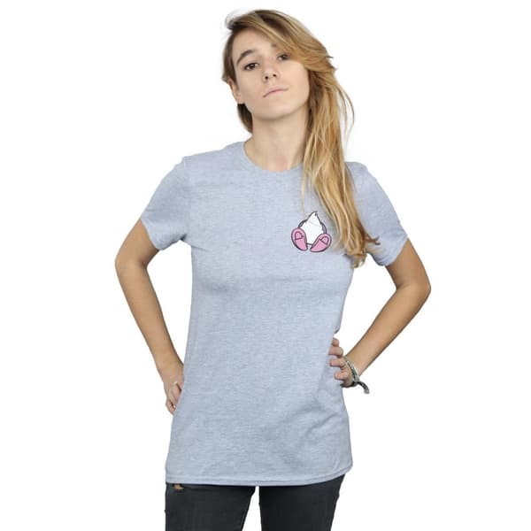 Disney Dam/dam Daisy Duck - Boyfriend-t-shirt i bomull med brösttryck på baksidan