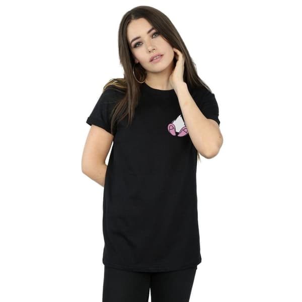 Disney Dam/dam Daisy Duck - Boyfriend-t-shirt i bomull med brösttryck på baksidan