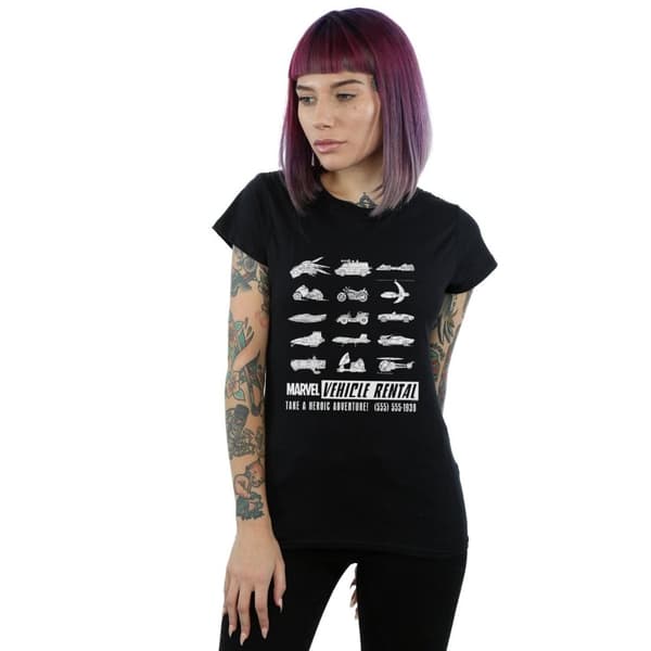 Marvel Womens/Ladies Vehicle Rental Cotton T-Shirt