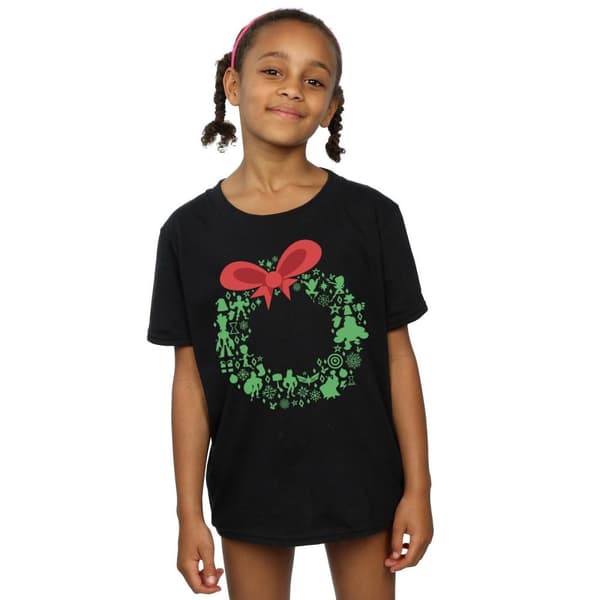 Marvel T-shirt i bomull med Avengers-julkrans för flickor