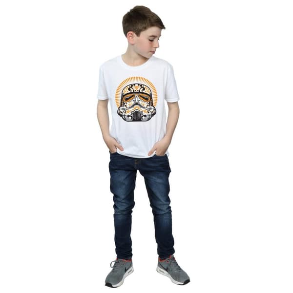 Star Wars Boys Stormtrooper Dia De Los Muertos T-Shirt