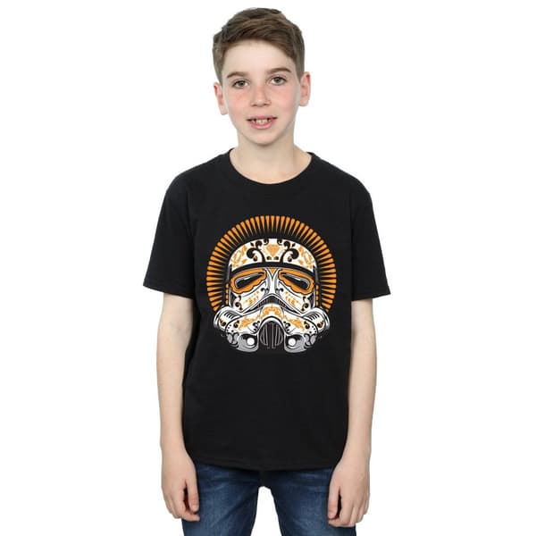 Star Wars Boys Stormtrooper Dia De Los Muertos T-Shirt
