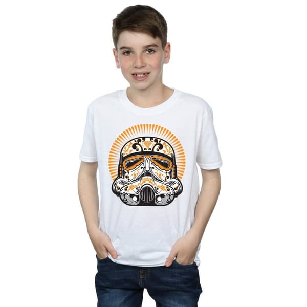 Star Wars Boys Stormtrooper Dia De Los Muertos T-Shirt