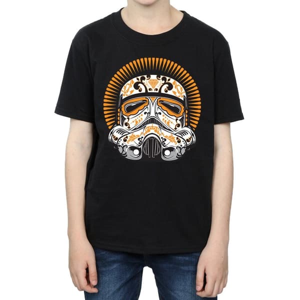 Star Wars Boys Stormtrooper Dia De Los Muertos T-Shirt