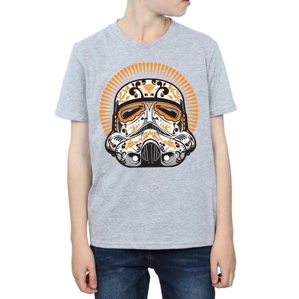 Star Wars Boys Stormtrooper Dia De Los Muertos T-Shirt