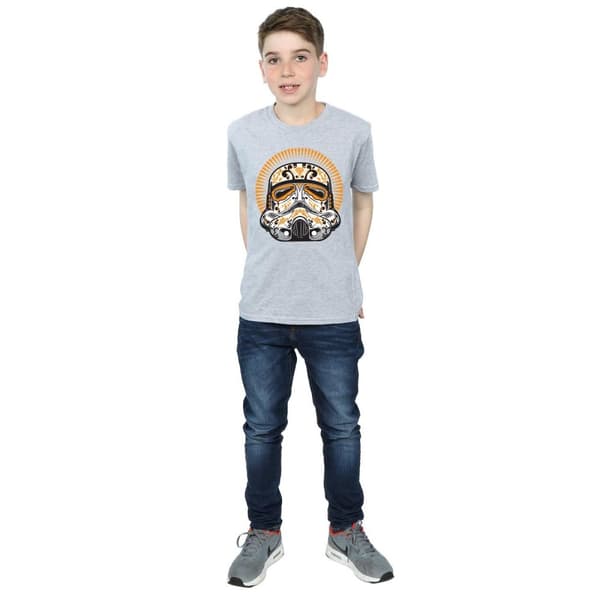Star Wars Boys Stormtrooper Dia De Los Muertos T-Shirt