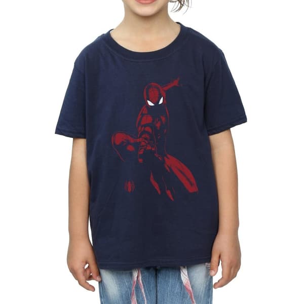 Marvel Spider-Man Shadow T-shirt i bomull för flickor