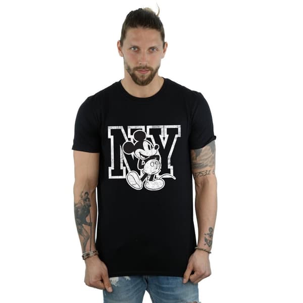 Disney Mens Musse Pigg NY Kicking T-shirt