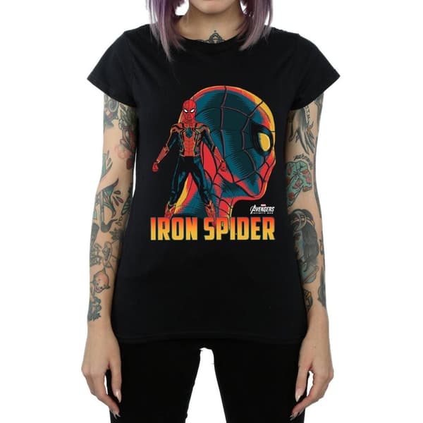 Marvel Womens/Ladies Avengers Infinity War Iron Spider Character Cotton T-Shirt