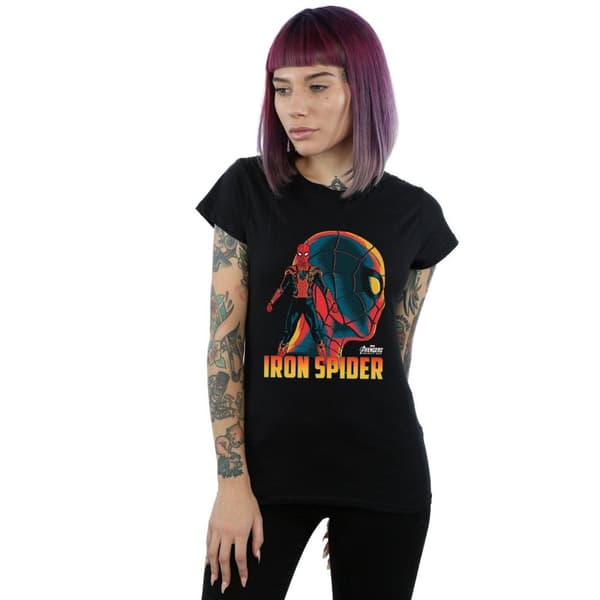 Marvel Womens/Ladies Avengers Infinity War Iron Spider Character Cotton T-Shirt