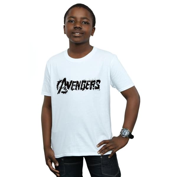 Marvel Boys Avengers Logo Distressed T-Shirt