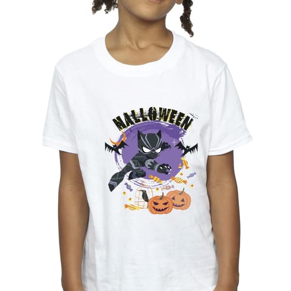 Marvel Girls Black Panther Halloween Cotton T-Shirt