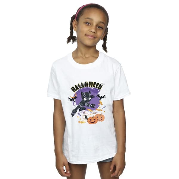 Marvel Girls Black Panther Halloween Cotton T-Shirt