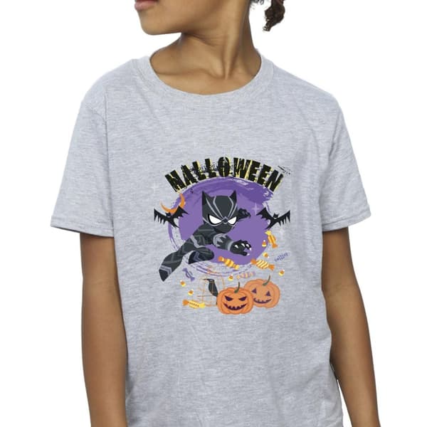 Marvel Girls Black Panther Halloween Cotton T-Shirt