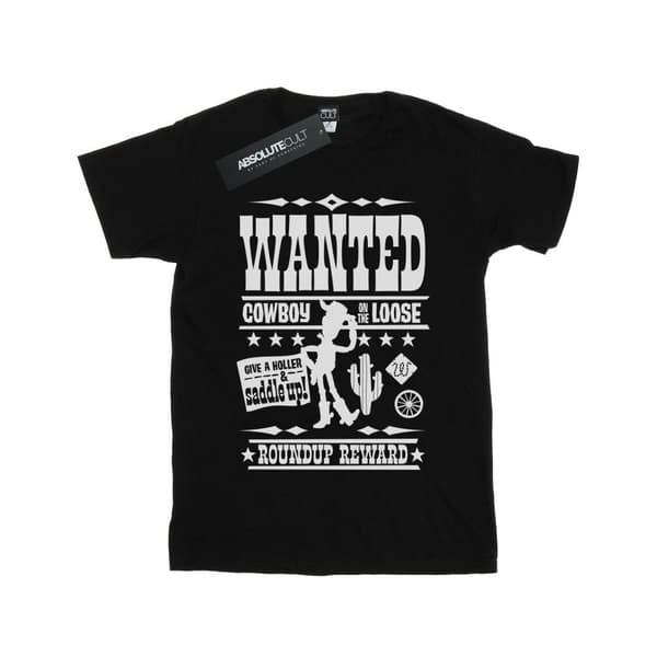 Disney Womens/Ladies Toy Story Wanted Poster Cotton Boyfriend T-Shirt Black XXL