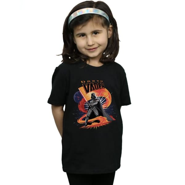 Star Wars Darth Vader Swirling Fury bomulls-T-shirt för flickor