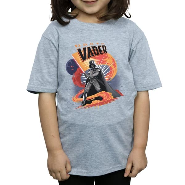 Star Wars Darth Vader Swirling Fury bomulls-T-shirt för flickor
