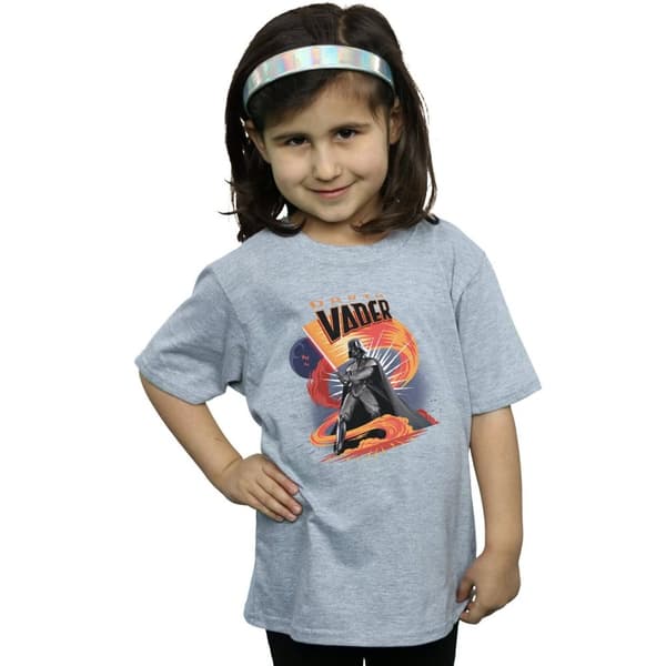 Star Wars Darth Vader Swirling Fury bomulls-T-shirt för flickor