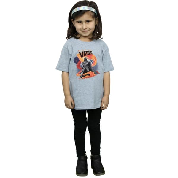 Star Wars Darth Vader Swirling Fury bomulls-T-shirt för flickor