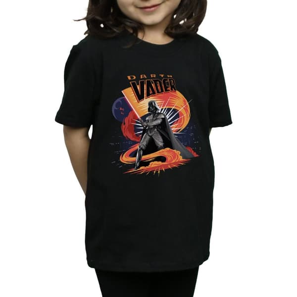 Star Wars Darth Vader Swirling Fury bomulls-T-shirt för flickor