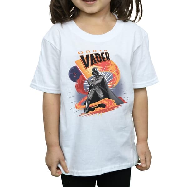 Star Wars Darth Vader Swirling Fury bomulls-T-shirt för flickor