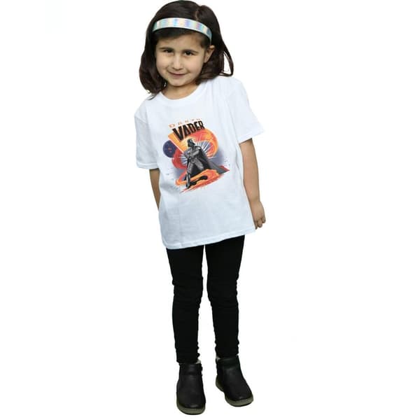 Star Wars Darth Vader Swirling Fury bomulls-T-shirt för flickor