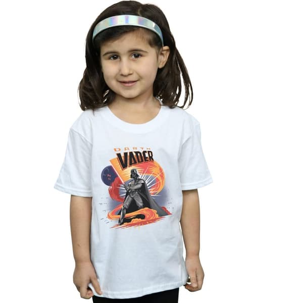 Star Wars Darth Vader Swirling Fury bomulls-T-shirt för flickor