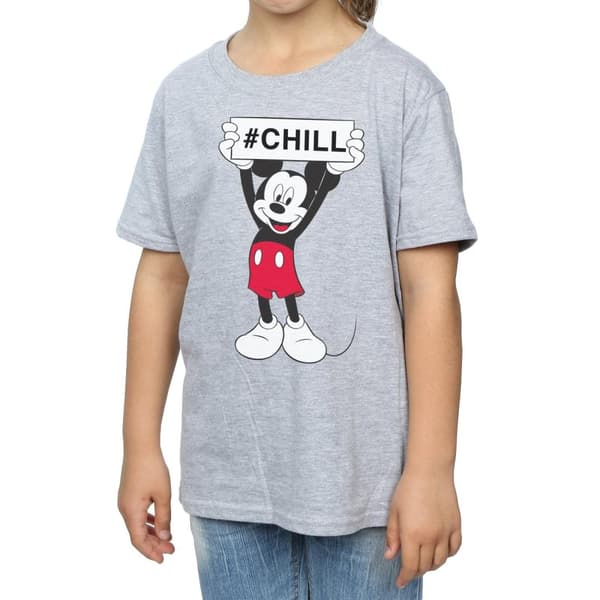 Disney Girls Mickey Mouse Chill Cotton T-Shirt