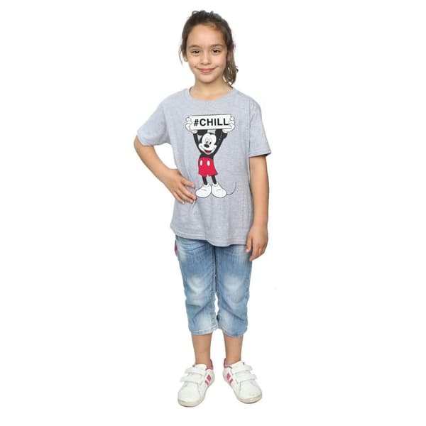 Disney Girls Mickey Mouse Chill Cotton T-Shirt
