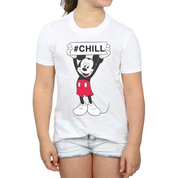 Disney Girls Mickey Mouse Chill Cotton T-Shirt