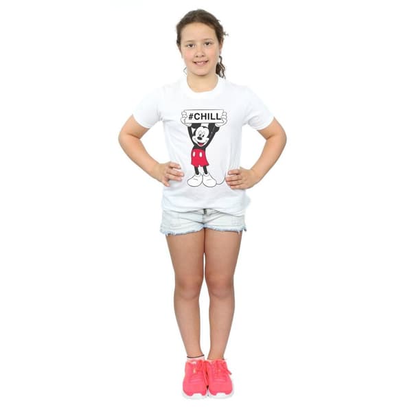 Disney Girls Mickey Mouse Chill Cotton T-Shirt