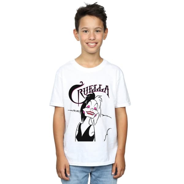 Disney Pojkar - Cruella de Vil - T-shirt med ondskefullt leende