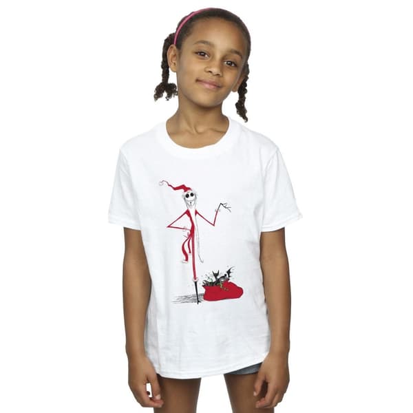 The Nightmare Before Christmas T-shirt i bomull med julklappar för flickor