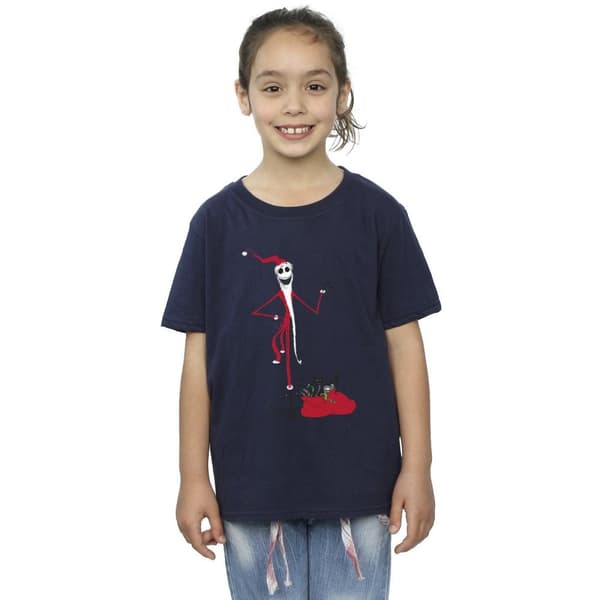 The Nightmare Before Christmas T-shirt i bomull med julklappar för flickor