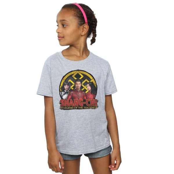 Marvel Girls Shang-Chi And The Legend Of The Ten Rings Group Logo Emblem Cotton T-Shirt